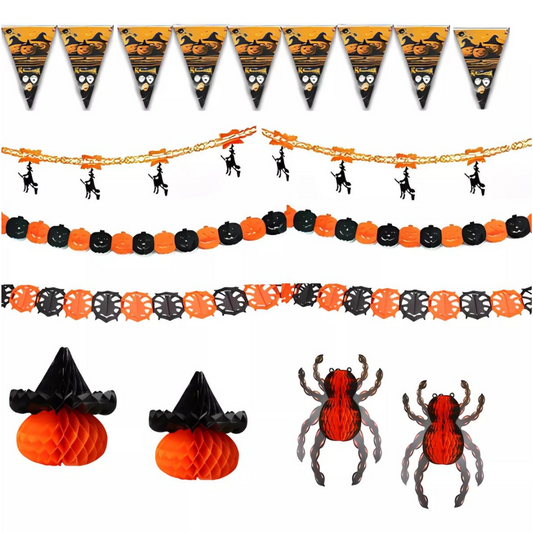 Pack Decortativo Adornos Halloween (12 Piezas)