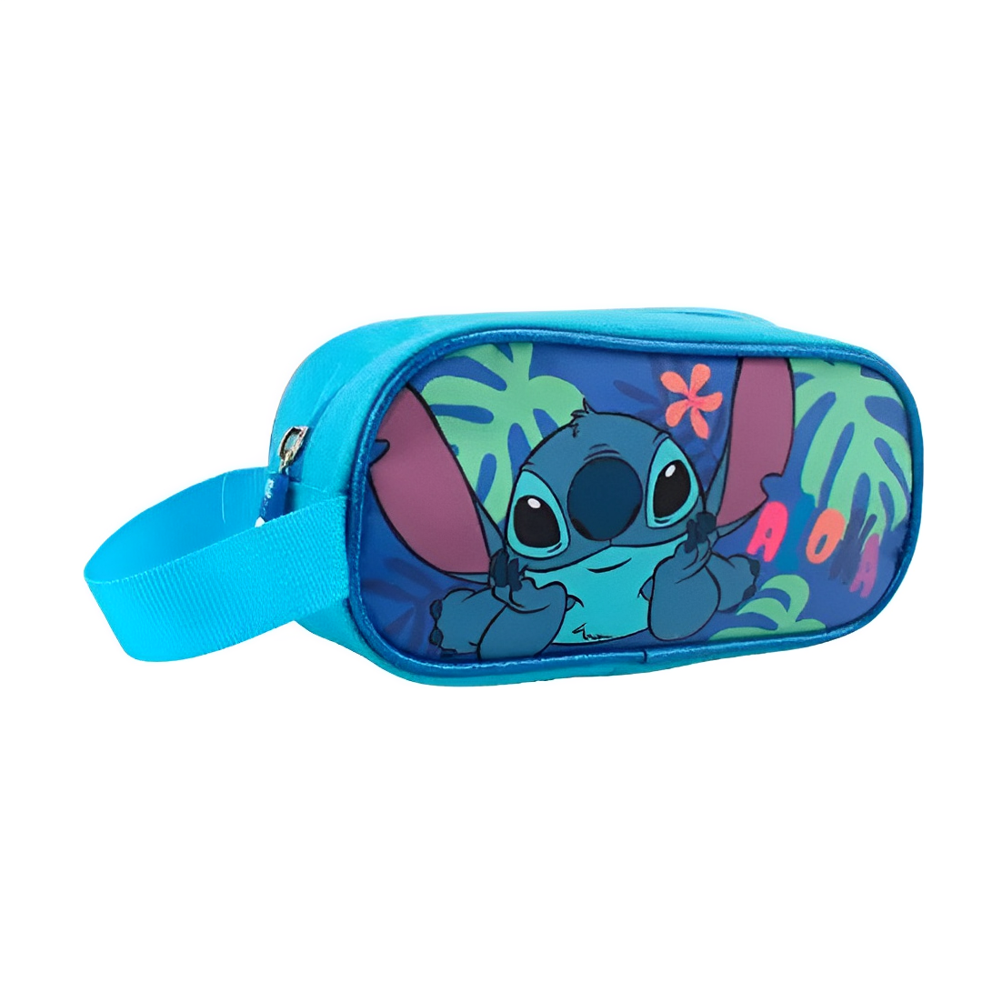 Pack Escolar 3 Piezas Stitch (Mochila con ruedas + Estuche + Lonchera)