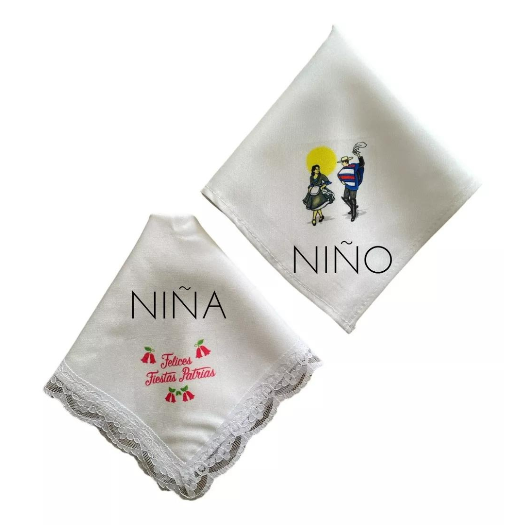 Pañuelo Blanco para Cueca Niño y Niña Fiestas Patrias