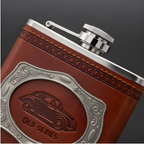 Petaca 6 Oz Licorera Marrón Diseño Old Series