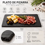 Tabla de Pizarra 30x20 cm para Picoteo y Aperitivos