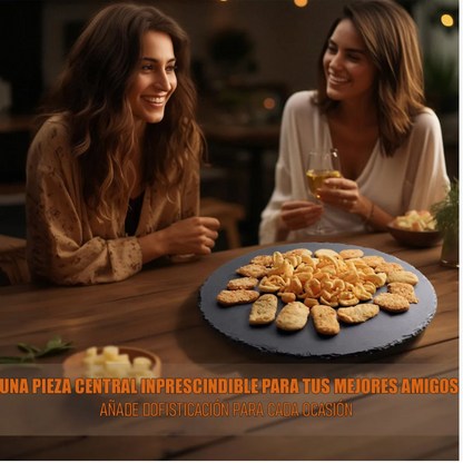 Plato de Piedra Pizarra Giratorio 33 CM Wayu