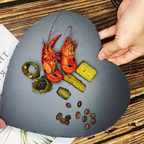 Plato Tabla de Piedra Pizarra Corazon 23 CM