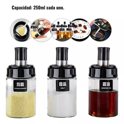 Set 2 Alcuzas 500ml + 3 Especieros 250ml