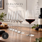 Set 6 Copas para Vino Tinto Bordeaux 645 ml