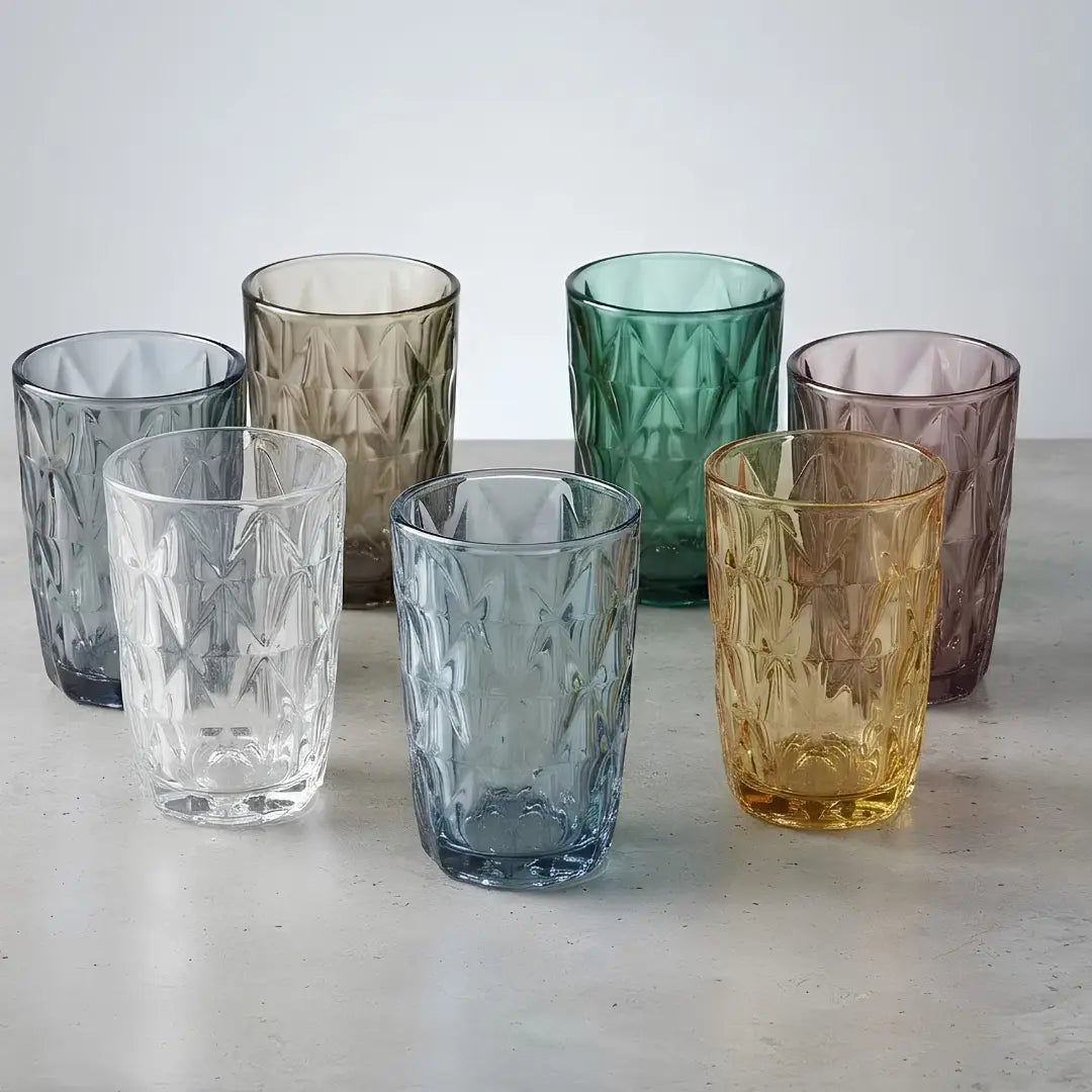 Vasos de Colores Diamante 400 ml Deli Glass | Globalshopping