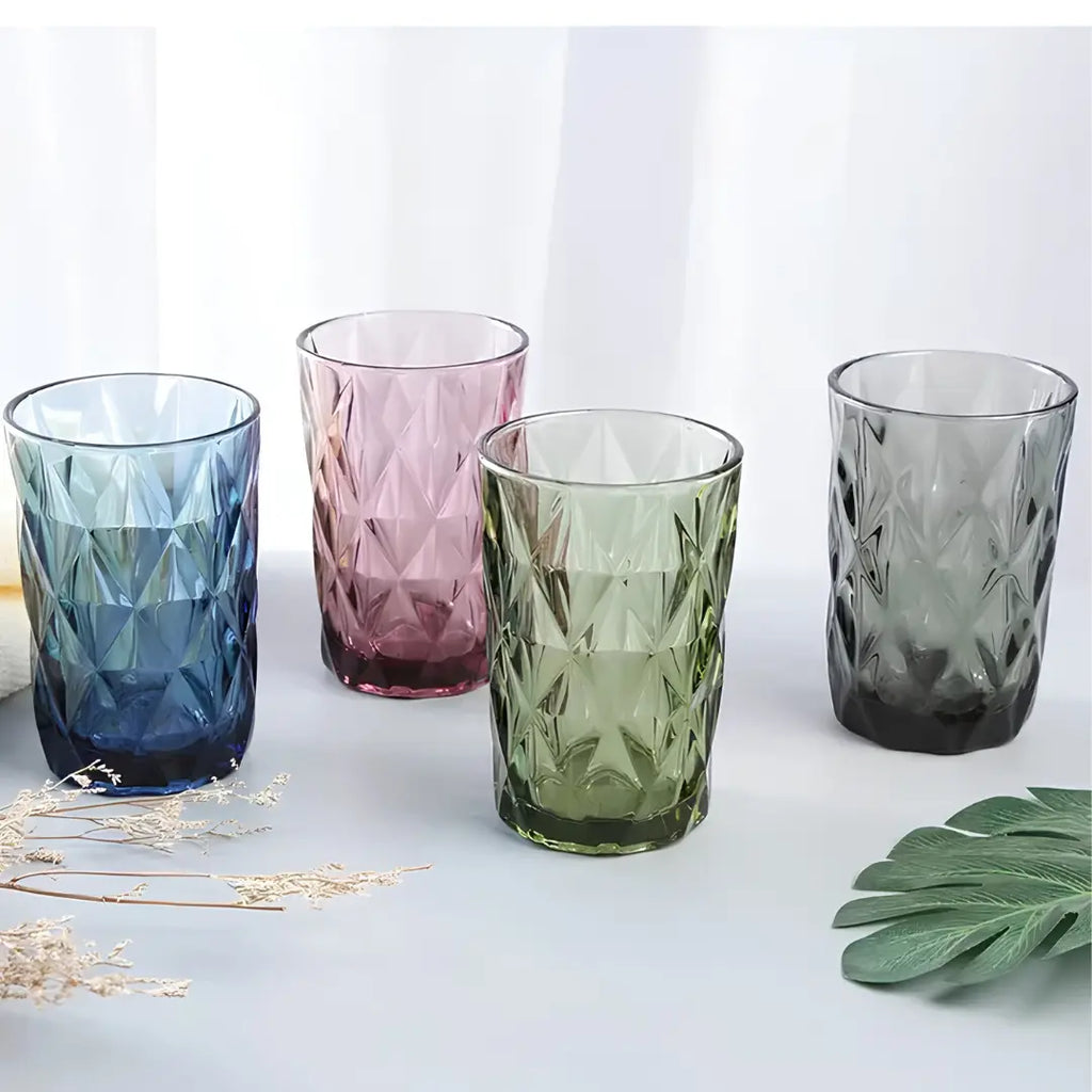 Vasos de Colores Diamante 400 ml Deli Glass | Globalshopping