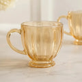 Set 6 Tazas de Vidrio Doradas 180ml | Estilo y Elegancia para Café