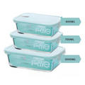 Set 3 Tupper Hermeticos para Comida Allegra