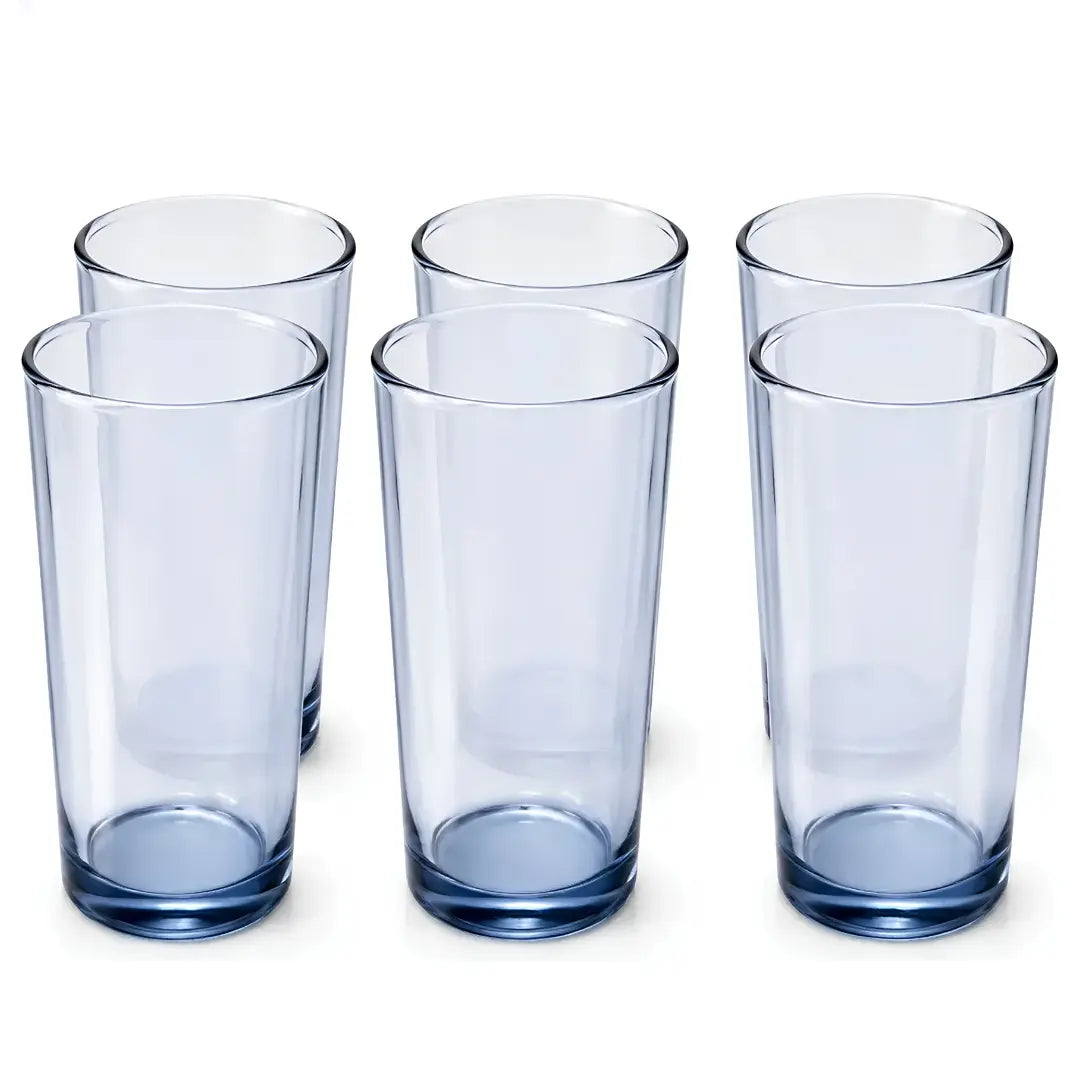 Set 6 Vasos Altos Cristar Elemental Azul 480 ml