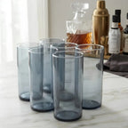 Set 6 Vasos Altos Cristar Elemental Azul 480 ml