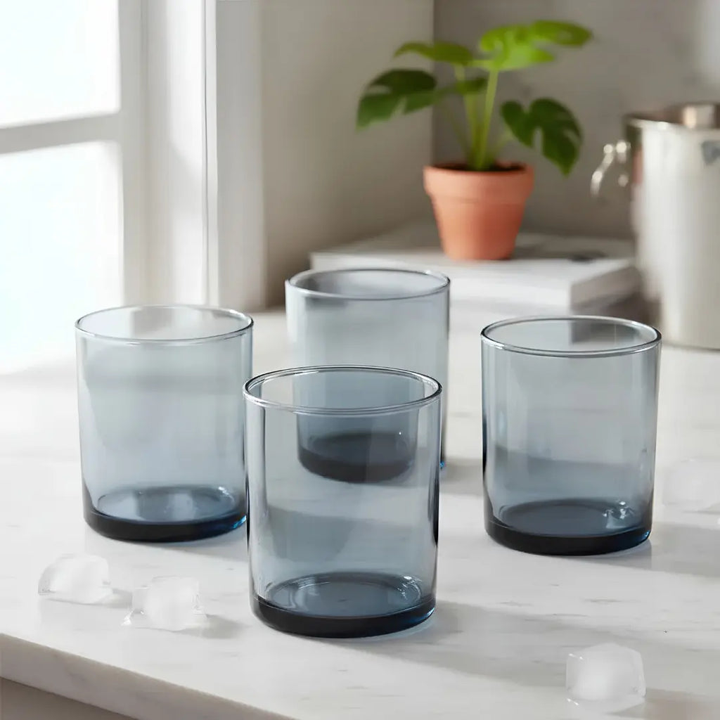 Set 6 Vasos Bajos Cristar Elemental Azul 391 ml