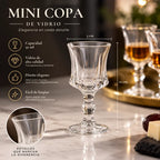 Set de 6 Mini Copas de Vidrio para Licor 50 ml