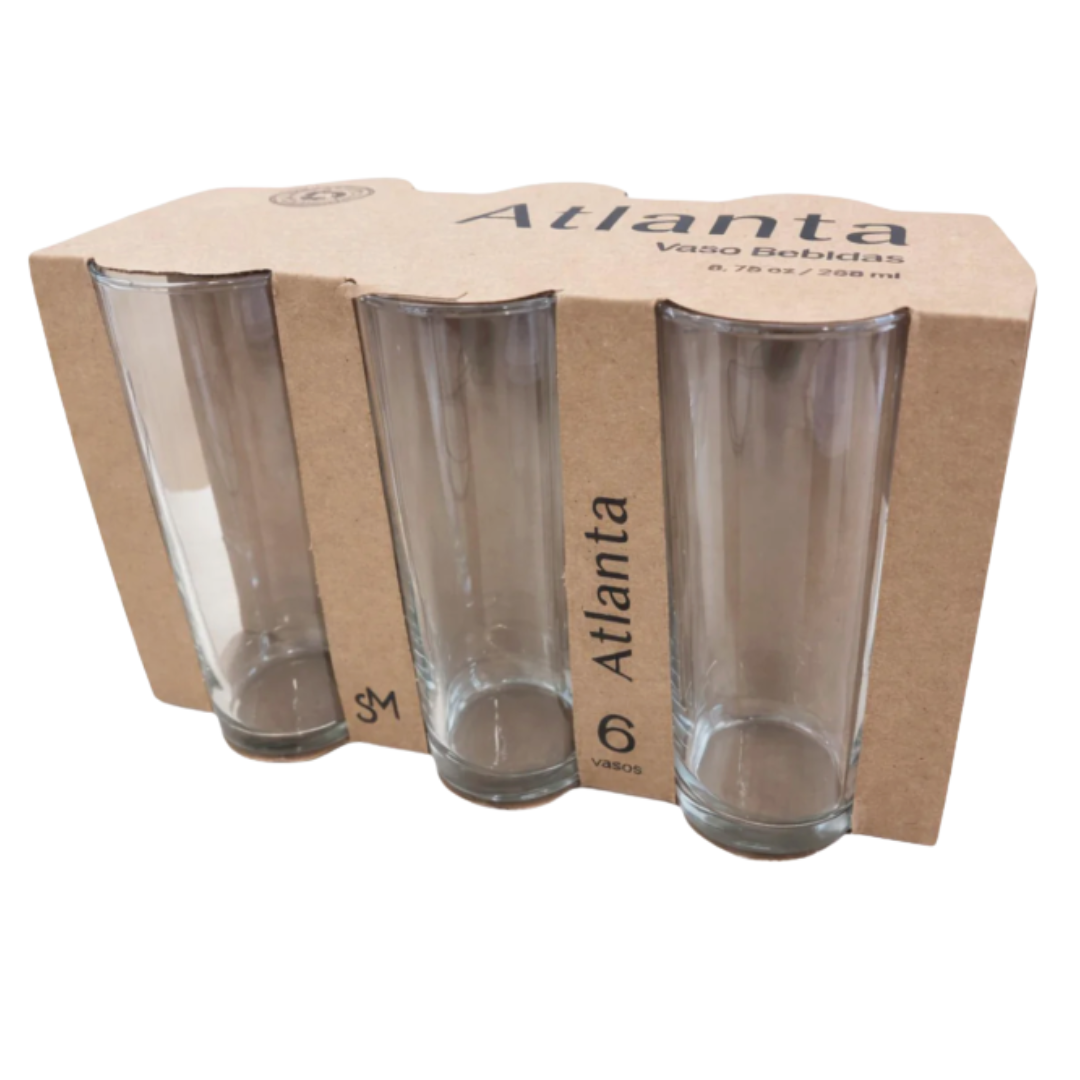 Set 6 Vasos Atlanta Cristal 258ml
