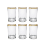 Set 6 Vasos con Borde Dorado 420ml