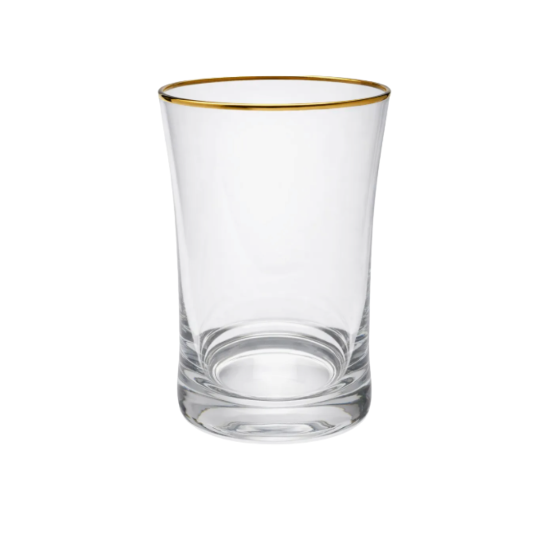 Set 6 Vasos con Borde Dorado 420ml