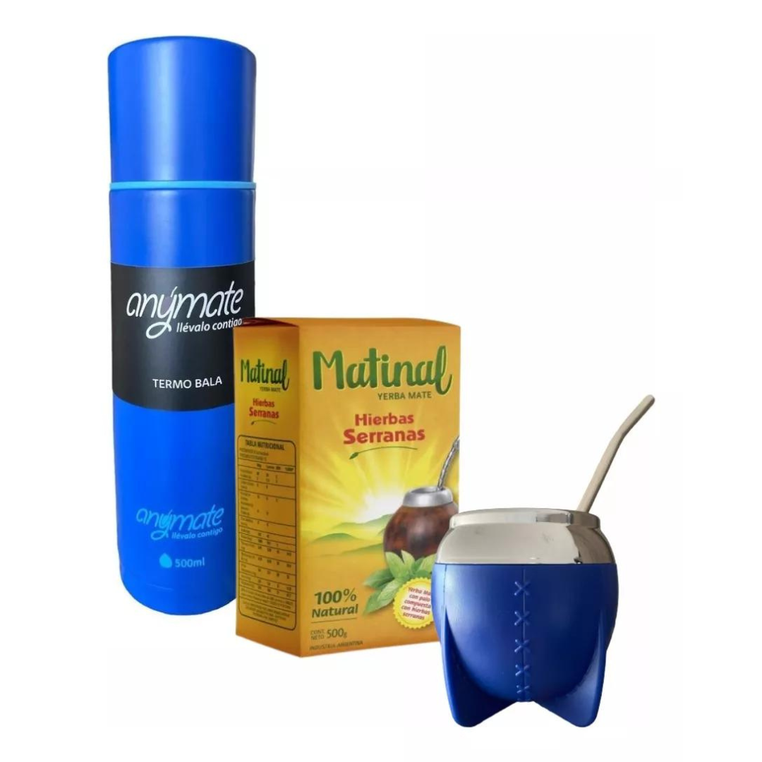 Set Yerbatero (Yerba + Termo 500 Ml + Mate + Bombilla)