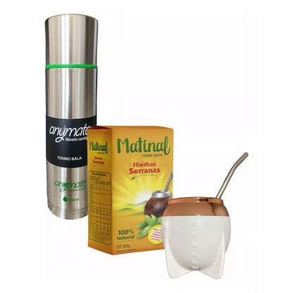 Set Yerbatero (Yerba + Termo 500 Ml + Mate + Bombilla)