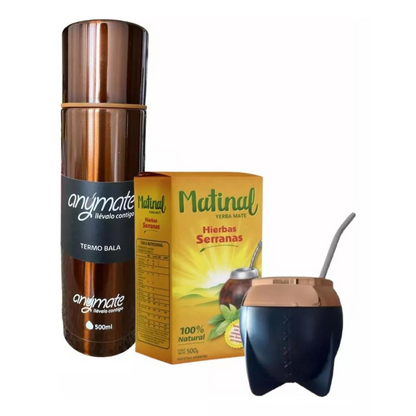 Set Yerbatero (Yerba + Termo 500 Ml + Mate + Bombilla)