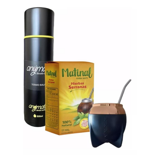 Set Yerbatero (Yerba + Termo 500 Ml + Mate + Bombilla)