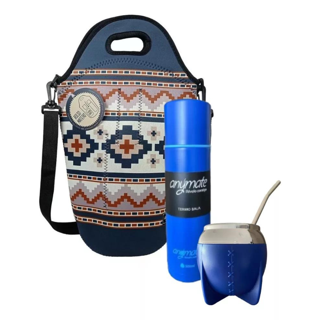 Set de Mate (Bolso Neopreno + Termo 500 ML + Mate + Bombilla)