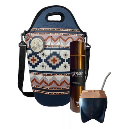 Set de Mate (Bolso Neopreno + Termo 500 ML + Mate + Bombilla)