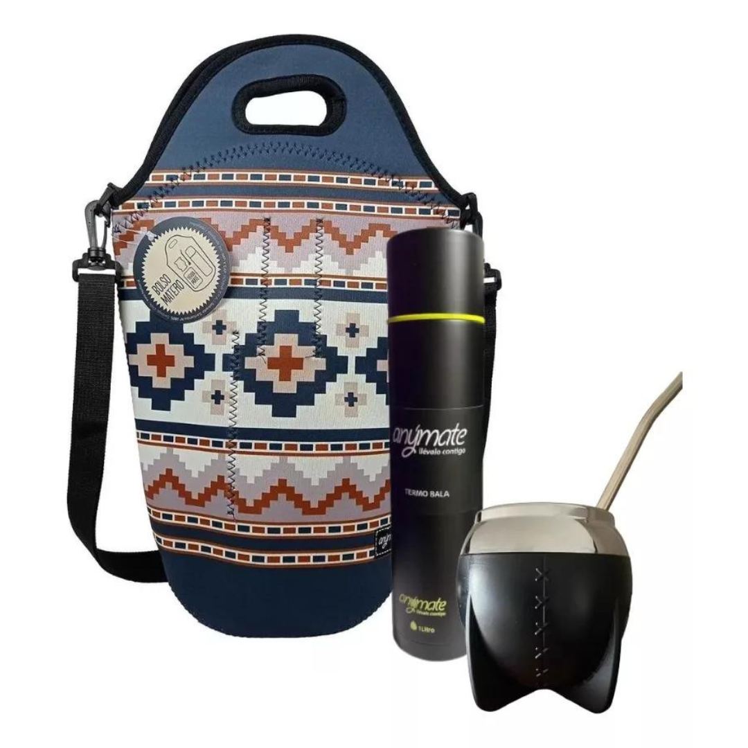 Set de Mate (Bolso Neopreno + Termo 500 ML + Mate + Bombilla)