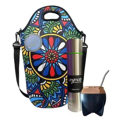 Set de Mate (Bolso Neopreno + Termo 500 ML + Mate + Bombilla)