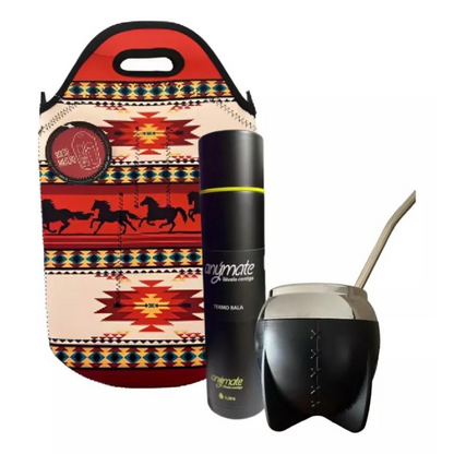 Set de Mate (Bolso Neopreno + Termo 500 ML + Mate + Bombilla)