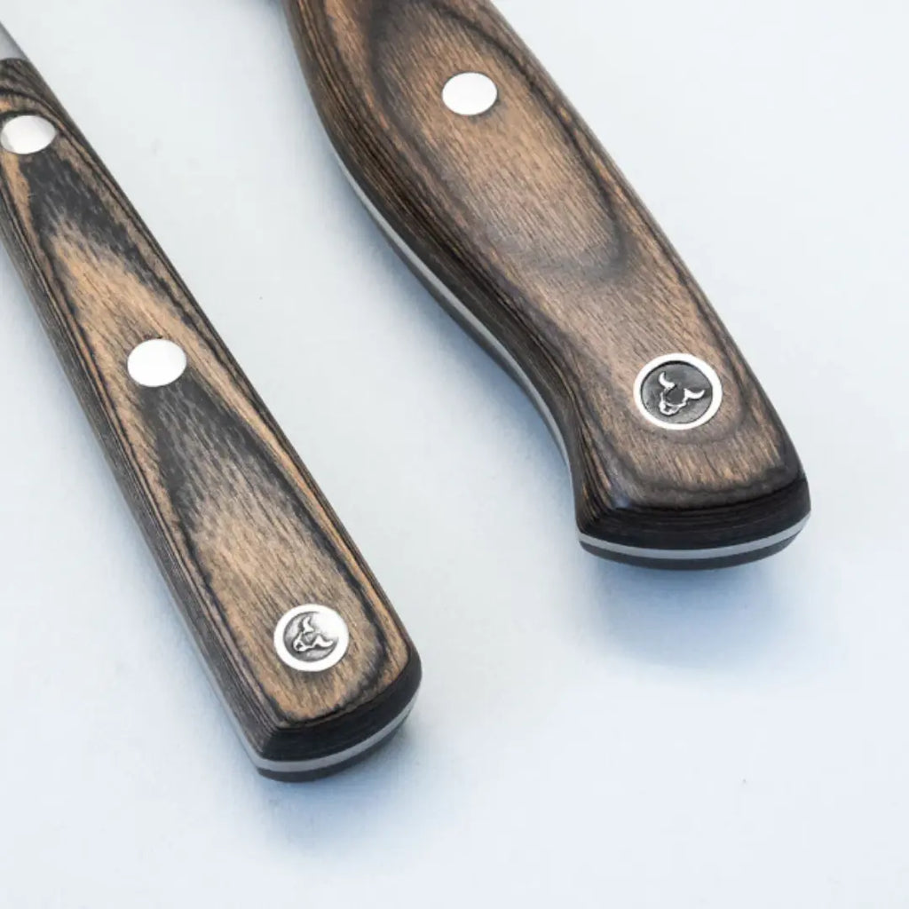 Cuchillo Parrillero Set Wayu Smoke con Tenedor y Funda