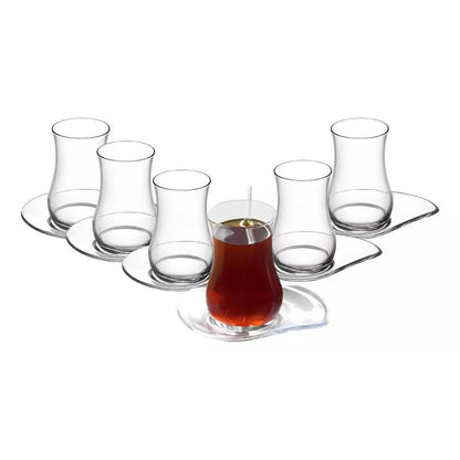 Set de 6 Tazas + Platos de Te Eva LAV