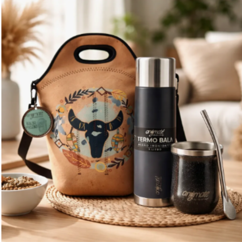 Set Matero Anymate Termo 1L+ Mate Acero Inoxidable + Bolso