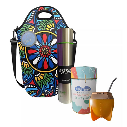 Pack Bolso + Termo 1 Litro + Dispensador Yerba + Bombilla