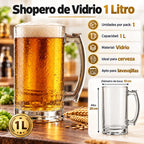 Shopero de Vidrio 1 Litro para Cerveza | Globalshopping