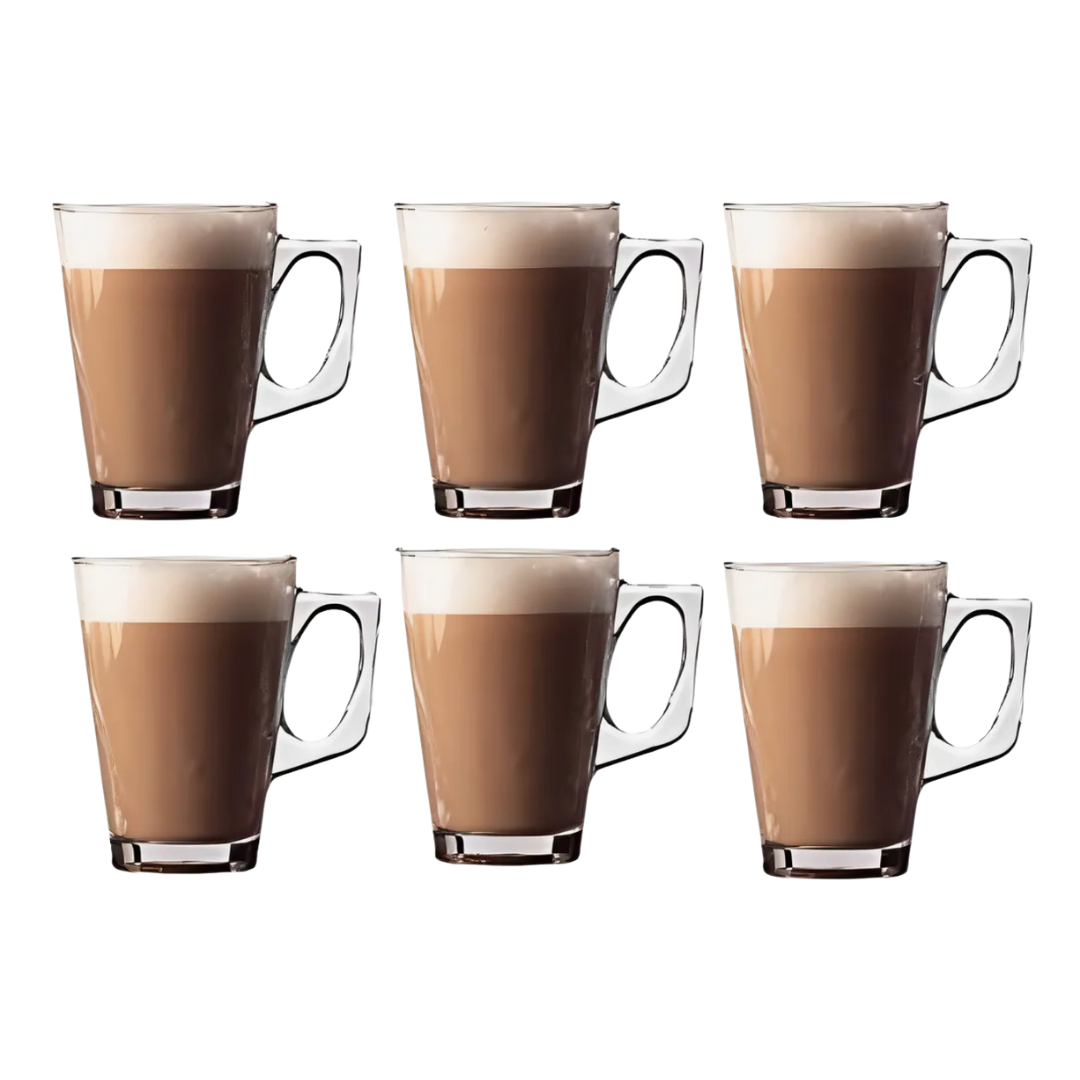 Set 6 Tazas Cafe Latte Capuccino 225 Ml 