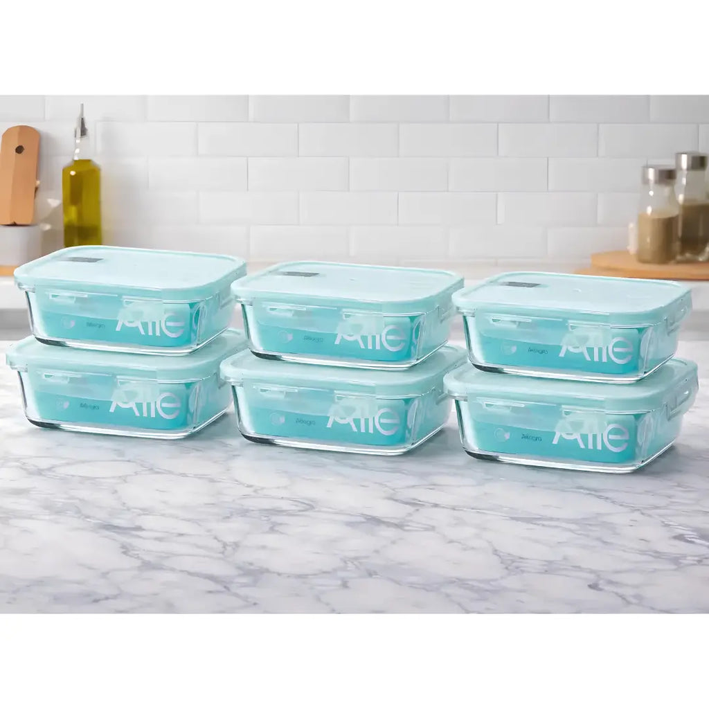 Set 6 Tápers Allegra 420 ml de Vidrio Templado