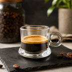 Set 6 Tazas de Vidrio para Café Espresso 80 ml