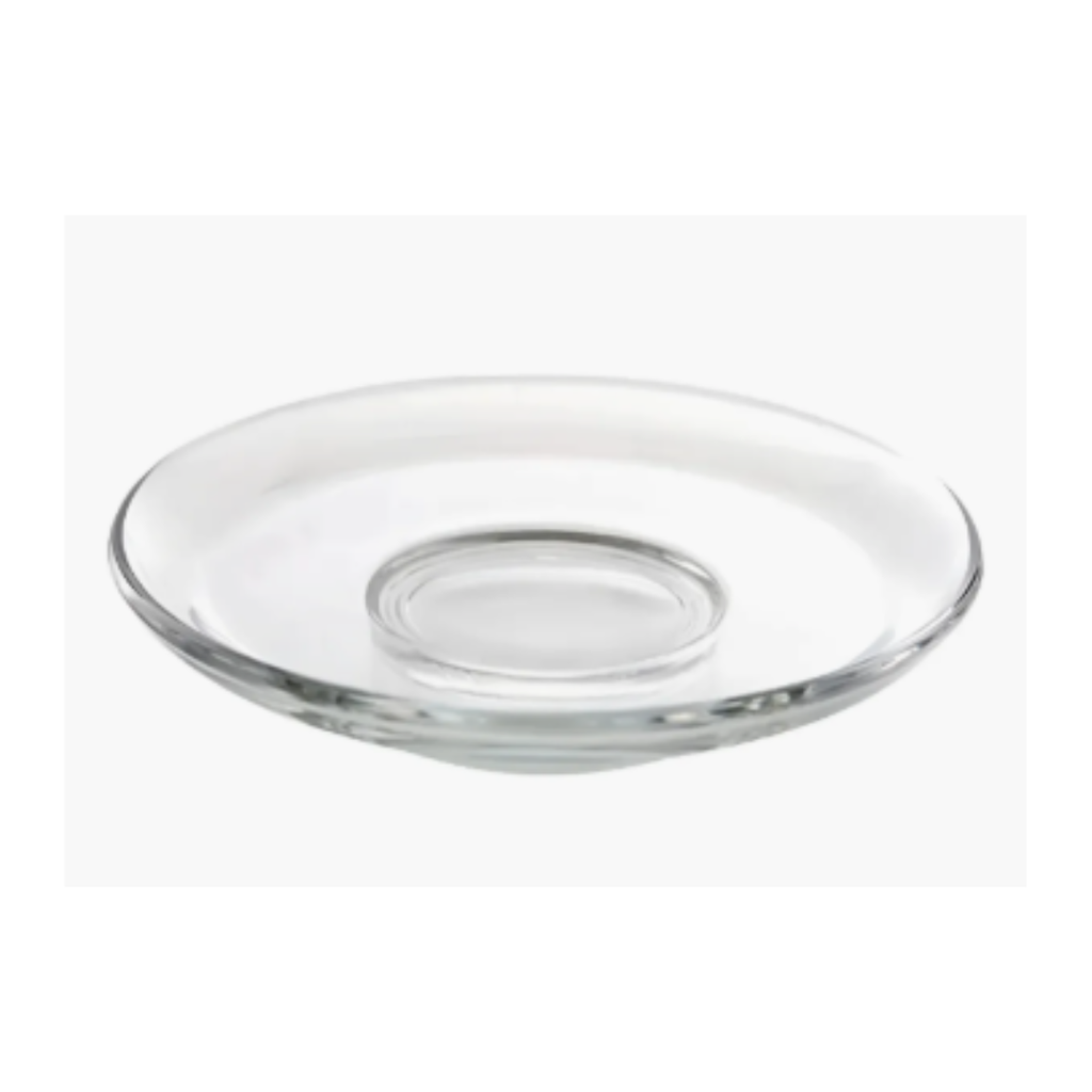 Set 6 Tazas de Vidrio 310ml con Platos