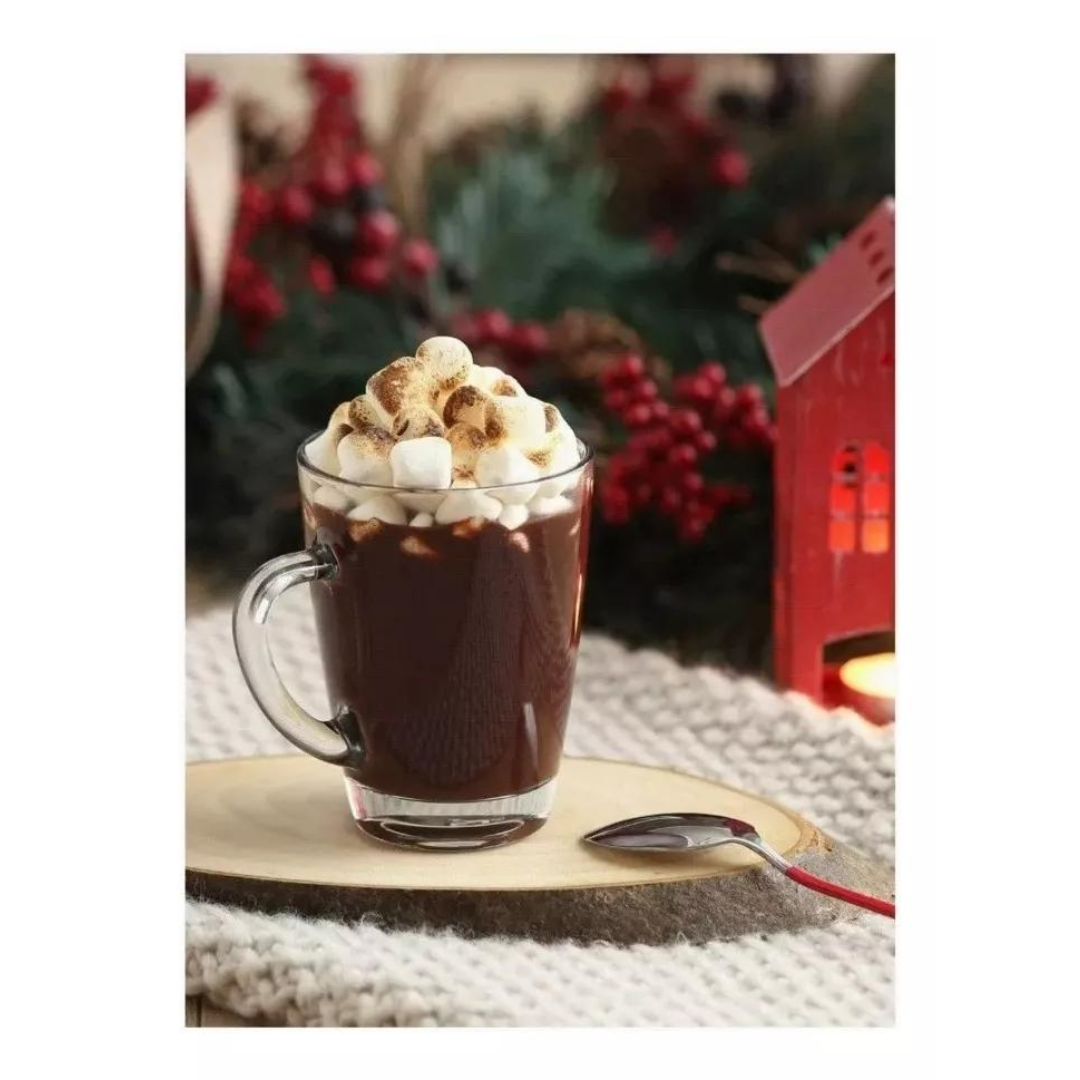 Set 6 Tazas para Cafe Te de Vidrio 310 ML