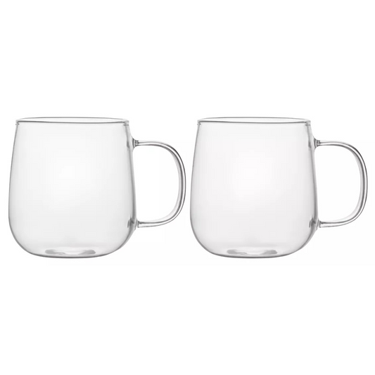Set 2 Tazas de Cafe Vidrio 490 Ml