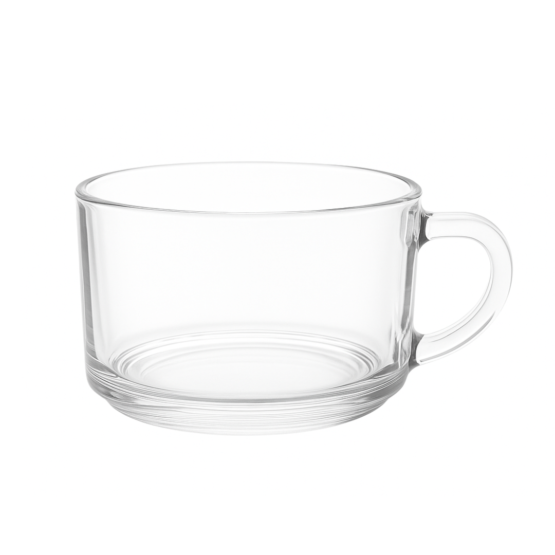 Set 6 Tazas Vidrio Te Cafe Latte Capuccino 270 Ml 