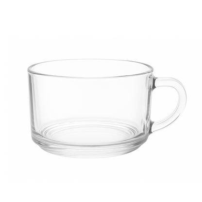 Set 6 Tazas Vidrio Te Cafe Latte Capuccino 270 Ml 