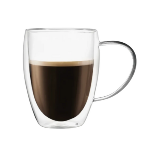 Taza Doble Pared 350 ML Vidrio Borosilicato