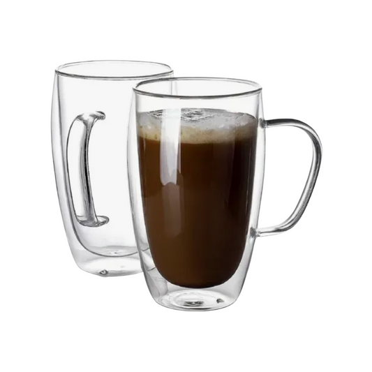 Taza Doble Pared Vidrio Borosilicato 450 ML