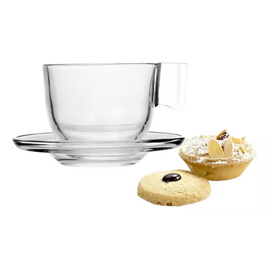 Set 6 tazas + plato de Cafe 100 Ml Kimglass Cleveland