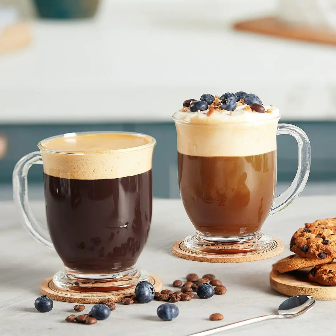 Set de 6 Tazas Jumbo de Vidrio 490ml Transparente | Mug