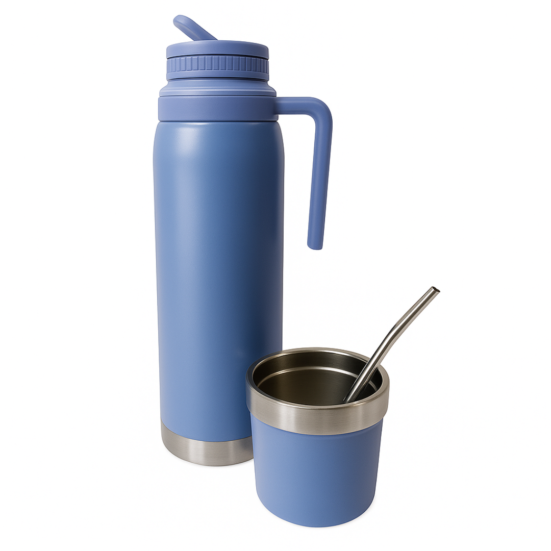 Termo para Mate Keep 1L con Mate y Bombilla – 3 en 1.