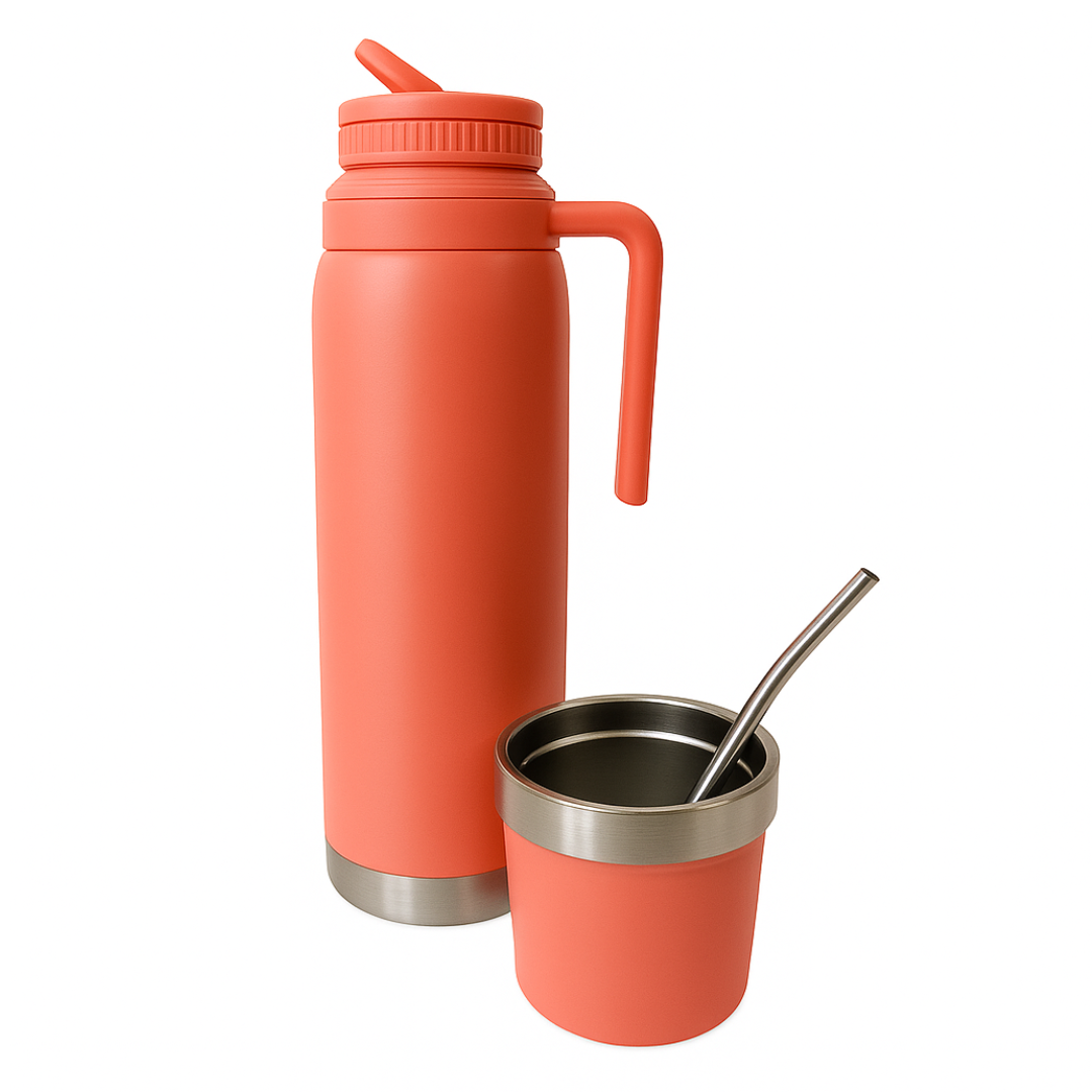 Termo para Mate Keep 1L con Mate y Bombilla – 3 en 1.