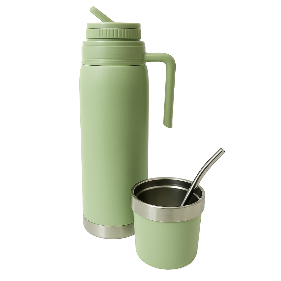 Termo para Mate Keep 1L con Mate y Bombilla – 3 en 1.