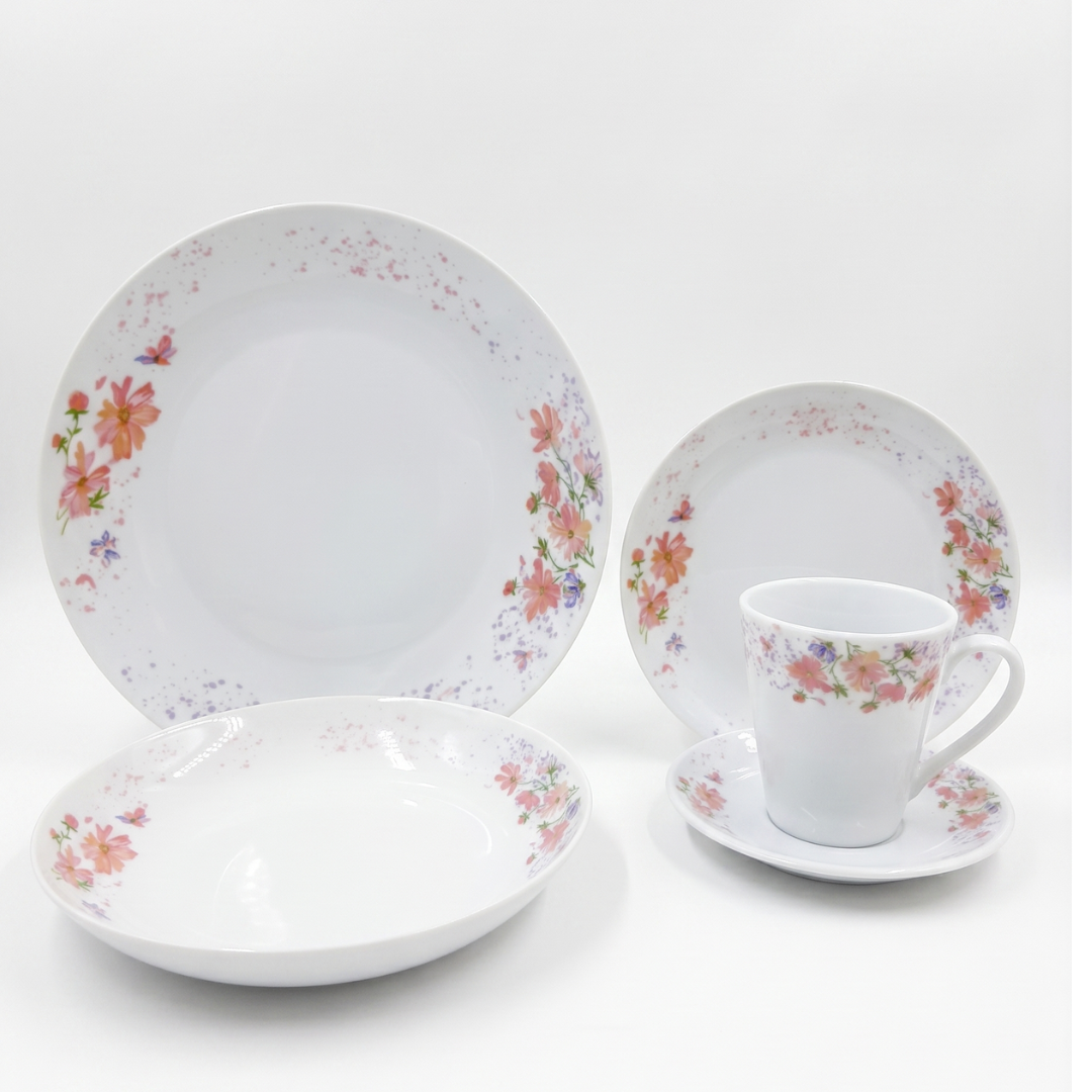 Vajilla 30 Piezas Floreada Porcelana